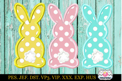 Easter Bunny Applique Design dst, exp, hus, jef, pes, sew, vip, vp3, F