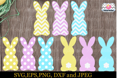 SVG, Eps, Dxf &amp; Png Cutting Files For Easter Bunny , Cricut and Silhou