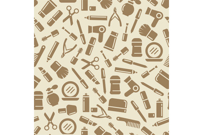 Beauty and cosmetics seamless pattern