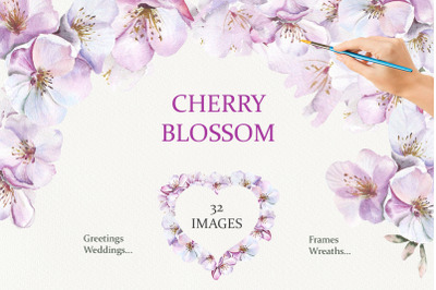 Cherry Blossom Watercolor Set