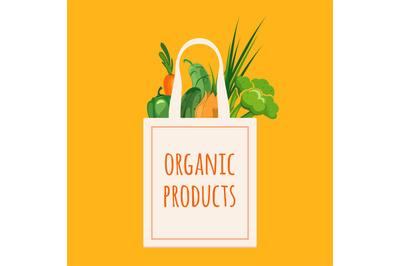 Bag with organic vegetables