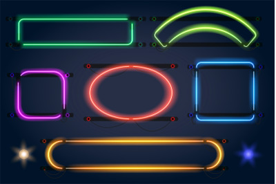 Neon light frames