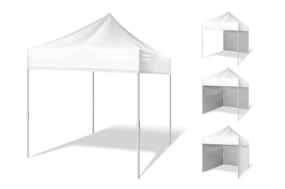 Vector pop up tent for outdoor event