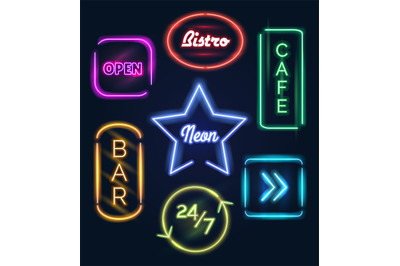 Coffee and bar neon signs