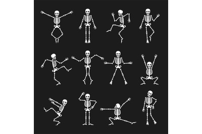 Funny dancing skeleton set