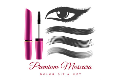 Woman black mascara