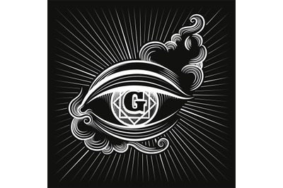 Egypt god eye icon