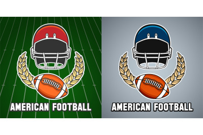 American football league college emblem