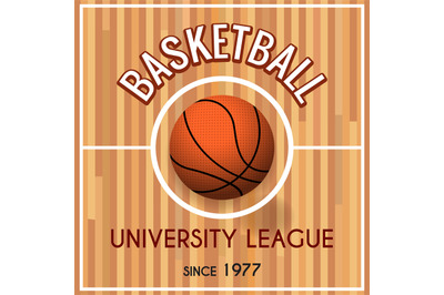 Basketball college or university league poster