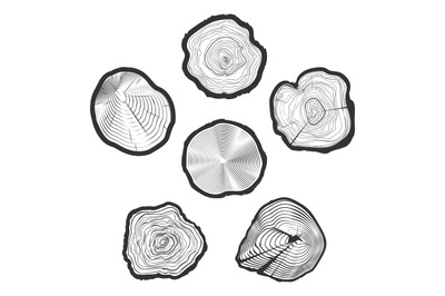 Tree-rings vector set