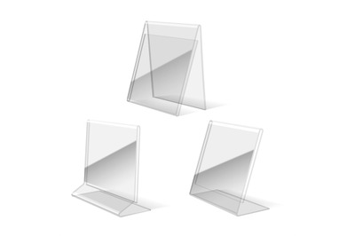 Clear plastic holder icons