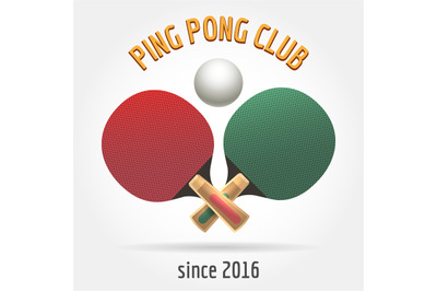 Table tennis retro logo