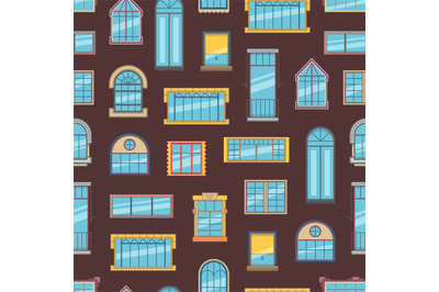 Vector window flat icons background or pattern illustration