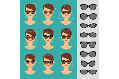 Women sunglasses shapes for different faces