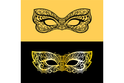 Gold lace venetian mask