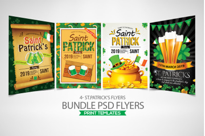 4 St. Patrick&#039;s Day Flyers Bundle