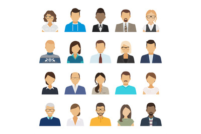 Business people flat avatars