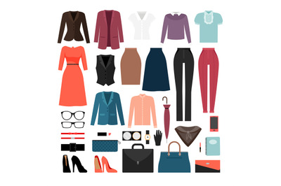 Businesswoman clothes and accessories