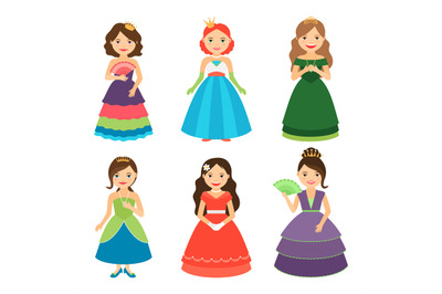 Little princess girls with tiaras