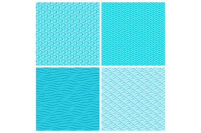 Seamless blue wave patterns