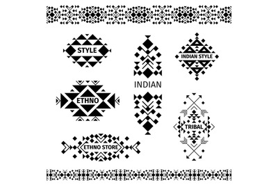 Tribal shop labels set