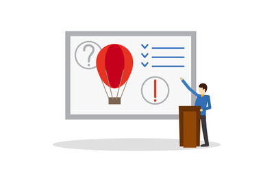 Business presentation flat icon