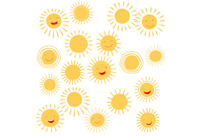 Sun smile symbols