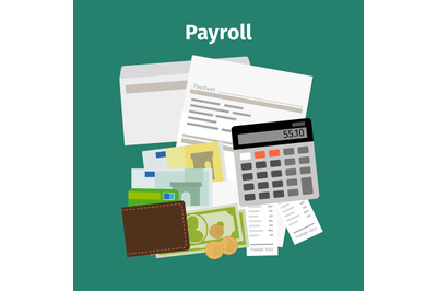 Payroll salary payment concept