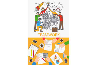 Teamwork vector concept