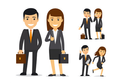 Business team vector characters