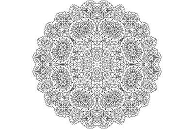 Intricate geometric pattern on white background