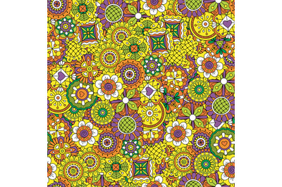 Floral background colored yellow and purple