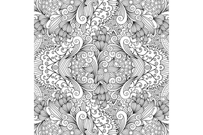 Seamless textile pattern with decorative shapes