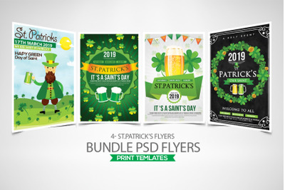 4 St. Patrick&#039;s Day Flyers Bundle