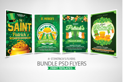 4 Saint Patrick Flyers Bundle