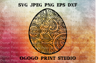 Egg SVG, Zentangle Svg, Easter SVG, Mandala svg, Cricut file