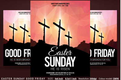 Easter Sunday Good Friday Church Flyer