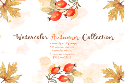 Watercolor Colorful Autumn Collection