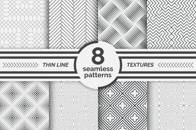 Modern linear seamless patterns