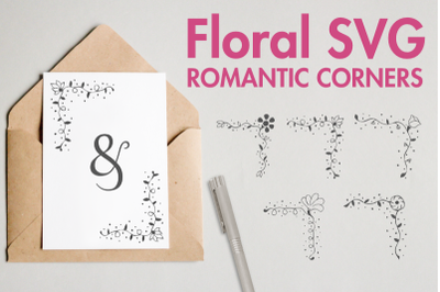 Floral SVG Romantic Corners Graphics