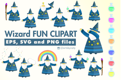 Wizard Fun Clipart Vector Graphics