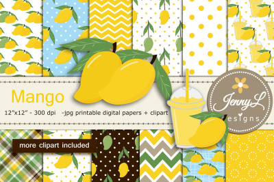 Mango Digital Papers and Clipart