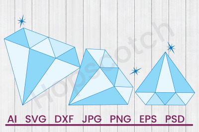 Diamonds - SVG File, DXF File