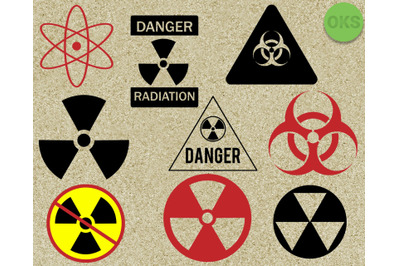 nuclear sign svg, danger svg files, vector, clipart, cricut, download