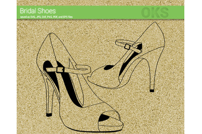 bridal shoes svg, high heels svg files, vector, clipart, cricut, downl