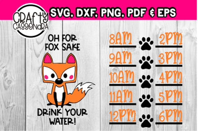 Oh for fox sake water bottle tracker