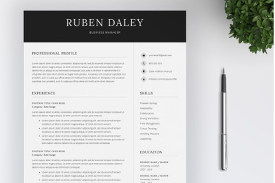 Resume Template and Cover Letter