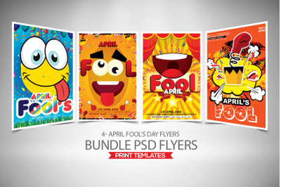 4 April Fool&#039;s Day Flyers Bundle