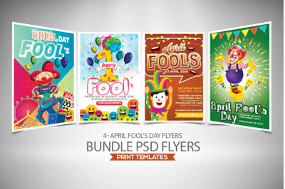 4 April Fool&#039;s Day Flyers Bundle