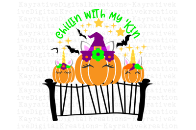 Chillin with my Kin - Halloween SVG